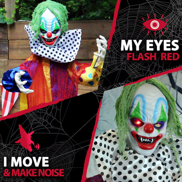 🔥Haunted Hill Farm Life-Size Scary Talking Clown Halloween Animatronic BNWT🔥 - Picture 3 of 6